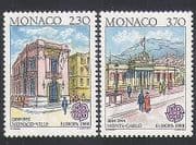 Monaco 1990 Post Office / Buildings / Art / Architecture 2v set (n34419)