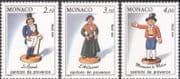 Monaco 1991 Christmas/ Crib Figures/ Figurines/ Mayor/ Consul/ Woman 3v set (n43536)