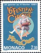 Monaco 1991 Clowns/ Circus/ Festival (Cancelled)/ People/ Music 1v (n37980a)