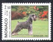 Monaco 1991 Dog / Schnauzer / Animals / Nature / Pets 1v (n18676)
