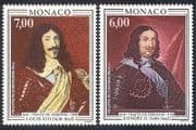 Monaco 1991 King Louis / Prince Honore / Art / Paintings / Royalty / Royal 2v set (n40288)
