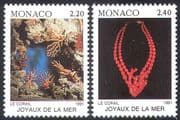 Monaco 1991 Marine Life / Corals / Nature / Sealife / Fish 2v set (n20592)