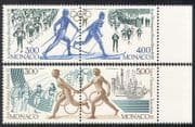 Monaco 1991 Olympic Games / Olympics / Sports / Skiing / Athletics 4v s-t pr (n39298)
