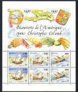 Monaco 1992 Columbus / Sailing Ships / Transport / Exploration / Nautical 6v sht n33763