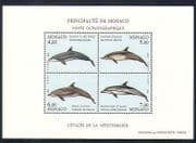 Monaco 1992 Dolphins / Marine Mammals / Nature / Wildlife / Conservation 4v m / s (n33884)
