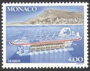 Monaco 1992 "Seabus"/ Submarine/ Tourism/ Boats/ Nautical/ Transport 1v (n41507)