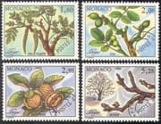 Monaco 1992 Walnut/ Fruit/ Flowers/ Nature/ Seasons/ Plants/ Trees/ Pre-cancels 4v set n41518
