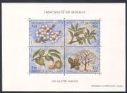 Monaco 1993 Almond Tree / Plants / Nature / Fruit / Nuts / Seasons 4v m / s (n36262)