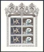 Monaco 1993 Europa / Ballet / Sculpture / Dance / Arts / Artists 6v m / s (n32648)