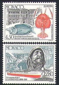 Monaco 1994 Europa  /  Fish  /  Marine  /  Nature  /  Ship  /  Royalty  /  Science  /  Building 2v (n34423)