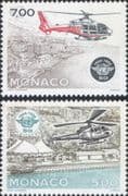 Monaco 1994 Helicopters/ Aviation/ ICAO/ Aircraft/ Transport/ Flight 2v set (n35175)