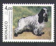 Monaco 1995 American Cocker Spaniel / Dogs / Animals / Nature / Pets 1v (n34739)