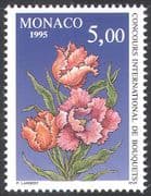 Monaco 1995 Parrot Tulips/ Flower Show/ Flowers/ Plants/ Nature/ Exhibition 1v (n42059)