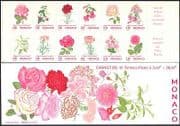 Monaco 1995 Roses / Fuchsia / Lily / Carnation / Flowers / Plants / Nature 12v bklt (b1639m)