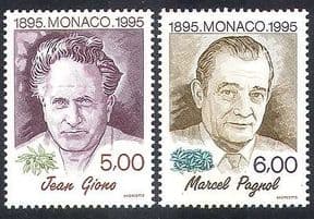 Monaco 1995 Writers  /  People  /  Books  /  Literature  /  Arts 2v set (n40248)