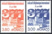 Monaco 1996 Telephone/ Dialling Code/ Palace/ Buildings/ Communication 2v set n41519