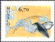 Monaco 1997 Blue Whales/ Whaling Commission/ Map/ Marine/ Nature/ Wildlife 1v (n11160)
