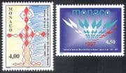 Monaco 1997 Children's Art / Drawing Competition / Design / Animation 2v set (n40166)
