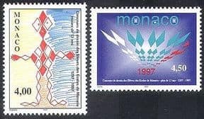 Monaco 1997 Children's Art  /  Drawing Competition  /  Design  /  Animation 2v set (n40166)