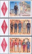 Monaco 1997 Palace Guard Uniforms/ Military/ Army/ Soldiers/ Costume 3v set (n40287)