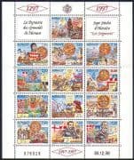 Monaco 1997 Royalty/ Horses/ Ships/ Battles/ Coins/ Castles/ Transport 13v sht (n31926)