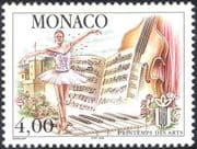 Monaco 1998 Ballet Dancer/ Violin/ Piano/ Music Score/ Dance/ Festival 1v (n40581)