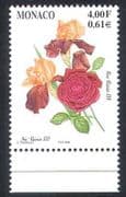 Monaco 1999 Flowers / Plants / Nature / Irises / Roses 1v (n38602)