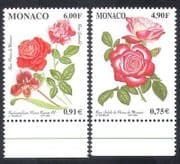Monaco 1999 Flowers / Plants / Nature / Roses / Orchid 2v set (n38600)