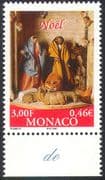 Monaco 2000 Christmas/ Greetings/ Nativity/ Crib Figures/ Sheep/ Donkey 1v (n41494)