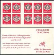 Monaco 2000 Coat-of-Arms / Art / Design / Heraldry / Royalty 10 x 1v s / a bklt (n38440)