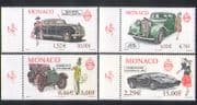 Monaco 2000 Humber/ Jaguar/ Rolls Royce/ Lamborghini/ Cars/ Motoring/ Transport 4v set (n38387)