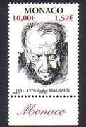 Monaco 2001 Andre Malraux / Writers / Books / Literature / People 1v (n38431)