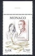 Monaco 2001 Books / Literature / Arts / Music / Painting / Royalty 1v (n38559)