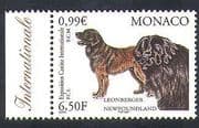 Monaco 2001 Newfoundland / Dog Show / Dogs / Animals / Pets / Nature 1v (n38319)