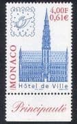 Monaco 2001 Town Hall / Building / Architecture / BELGICA / StampEx / Animation 1v n39114