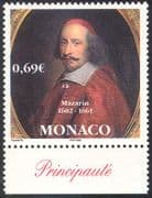 Monaco 2002 Jules Mazarin/ Cardinal/ People/ Religion/ History/ Heritage 1v (n41435)