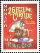 Monaco 2002 Lion/ Ringmaster/ Circus Festival/ Wildlife/ Animals/ Nature 1v (n41479)
