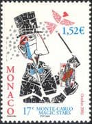 Monaco 2002 MAGIC STARS/ Magician/ Bird/ Playing Card/ Festival/ Animation 1v (s5043)