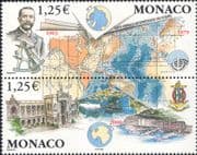 Monaco 2002 Ocean/ Chart/ Polar/ Sextant/ Prince Albert/ Royalty/ Buildings 2v set pr (n38384)