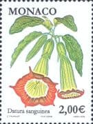 Monaco 2002 Red Angel Trumpet/ Flowers/ Plants/ Nature/ Environment 1v (mc1408a)