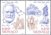 Monaco 2002 Victor Hugo/ Books/ Writers/ Arts/ Literature/ Stories 2v set pr (n38372)
