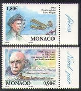 Monaco 2003 Wright Brothers / Aviation / Flight / Amundsen / Polar / People 2v set n38373