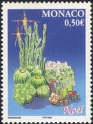 Monaco 2004 Cacti/ Cactus/ Flowers/ Plants/ Christmas/ Greetings/ Presents 1v (n38594)