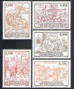 Monaco 2004 St Devote / Boat / People / transport / Saints / History / Heritage 5v (n38450)