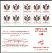 Monaco 2005 Coat-of-Arms / Art / Design / Heraldry / Royalty 10 x 1v s / a bklt (n36657)