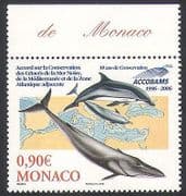Monaco 2006 DOLPHINS / WHALE / Marine / Wildlife / Conservation / Maps 1v ref:n16832