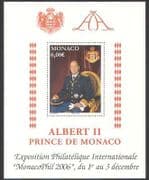 Monaco 2006 StampEx / Prince Albert II / Royalty / Royal / People / Portraits m / s (n38887)