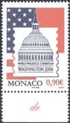 Monaco 2006 "Washington '06" StampEx/ Flags/ Buildings/ Animation 1v (n38300)