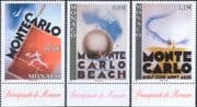 Monaco 2008 Tourism Posters / Art / Golf / Tennis / Swimming / Sports 3v set (n36084)
