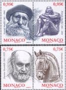 Monaco 2011 Bourdelle/ Maillol/ Statues/ Art/ Sculpture/ Horse/ Nude 4v set (n45790)